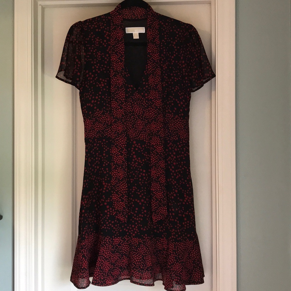 Small MICHAEL KORS Black and red starry dress